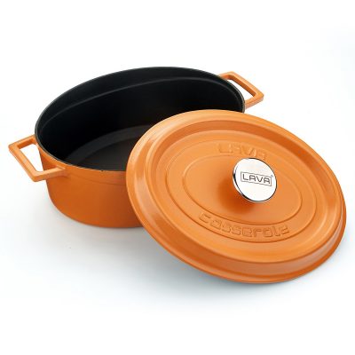 Lava Cast Iron Lava Enameled Cast Iron Dutch Oven 7 qt. Round Edition Series with Trendy Lid Color: Red LV Y TC 28 EDT K2 R