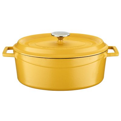 Lava Cast Iron Lava Enameled Cast Iron Dutch Oven 7 qt. Round Edition Series with Trendy Lid Color: Orange LV Y TC 28 EDT K2 O